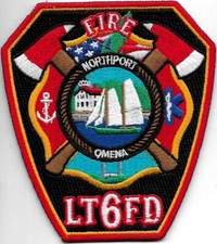 Fire Department Patch NEW YORK Northport "LT6FD" Feuerwehr Abzeichen USA Rescue
