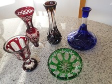 5 Teile Bleikristall 1900 s