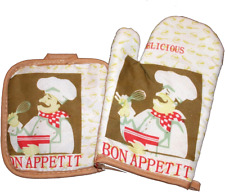 Topflappen und Ofenhandschuh zum Wärmeschutz  (Koch/Bon Appetit)