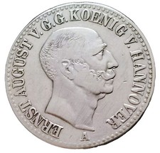 Hannover 1 Taler 1846 Silber Ernst August Silver Coin Ag 900 Art. 003 -062