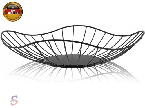 Obstschale schwarz aus - obstschale,