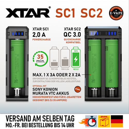 Xtar sc1 sc2 qc3 ion - sc2, akku
