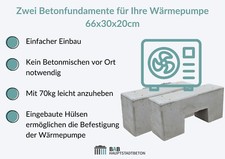 Zwei Fundamente aus Beton für