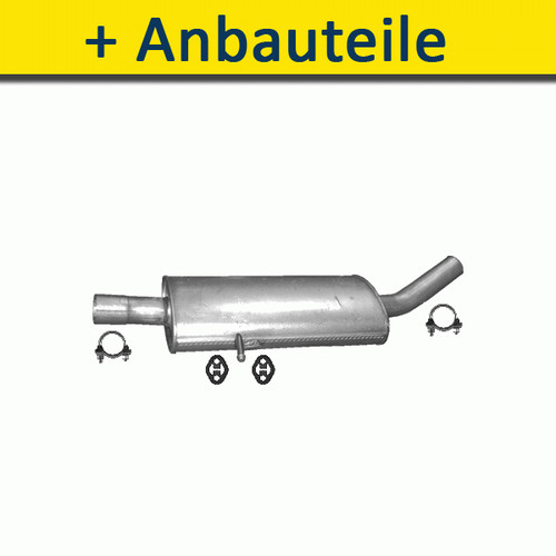 Mitteltopf auspuff für - mitteltopf, auspuff+