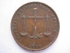 Mombasa 1888-H bronze Pice NVF