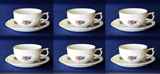 Rosenthal Selb SANSSOUCI Diplomat 6 Mokkagedecke Espresso Rosendekor Blumen