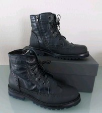 Alexander Hotto Schnür-Boots Stiefelette blau  gefüttert (Fell) Gr. 38,5 *TOP*