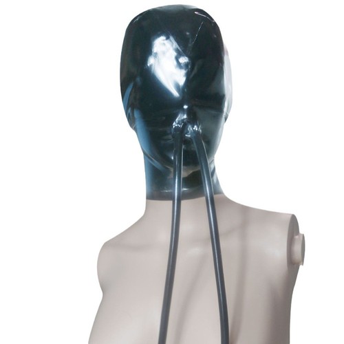 Latex maske mit atemschlauch - maske,