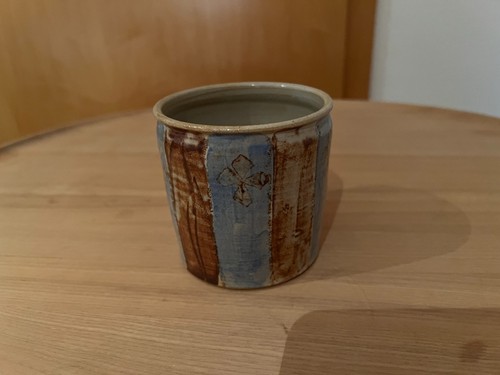 Keramiktopf blau braun - keramiktopf,, blau/braun