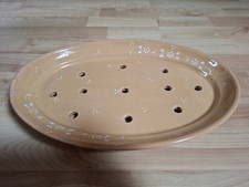 Spargelplatte - 2-teilig - in Handarbeit - Poterie Friedmann Elsass - neuwertig