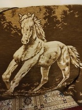 Tagesdecke , Bettüberwurf 140x174 cm, Motiv Pferd,braun