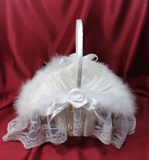 Streukörbchen Blumenkörbchen Deko weiß Hochzeit