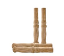 4x Holzgriff rund für