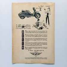 1954 Zündapp Bella Motorroller Roller Werbung Werbeanzeige Reklame