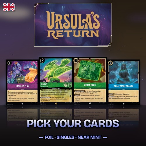 Disney lorcana cards ursula - cards, ursula's