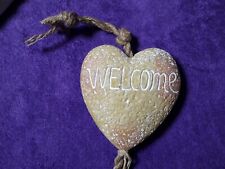 Wand/Tür/Fenster Deko"Herz"Ton Handarbeit Beige Rustikale Massive Ausführung 9x9