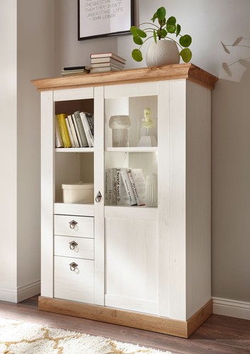 Landhaus vitrine highboard - landhaus,