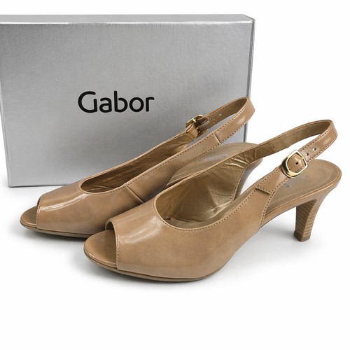 Gabor beige lack slingback - lack,