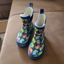 Kindergummistiefel, Gr. 21 , blau / bunt