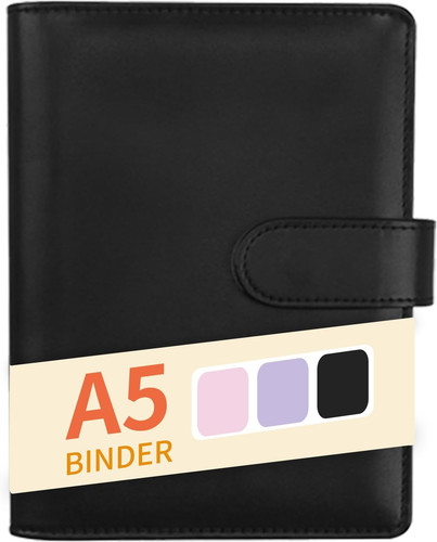 Binder leder ringmappe - a5,