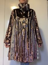 Guido Maria Kretschmer Mantel Gr. 40/42 / M Kunstfell Samt violett grau Schimmer