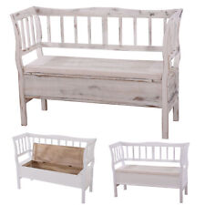 Sitzbank T207, Bank Truhenbank, Staufach Kissen, geölt oder shabby