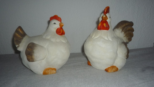 Hahn und henne - keramik,