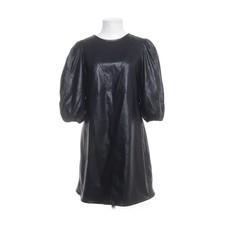 H&M, Kleid, Größe: 44, Schwarz, Polyester, Einfarbig, Lederimitat, Damen #nQD