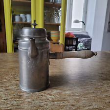 Antike Kakaokanne Stielkanne Zinn 1849 Freiberg Sachsen