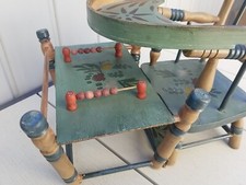 Vintage Puppenstuhl Puppenhochstuhl Hochstuhl Stühlchen Holz Handbemalt Alt