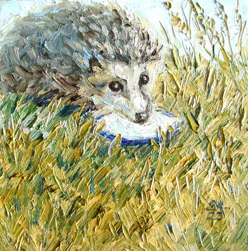 Igel original ölgemälde - original,