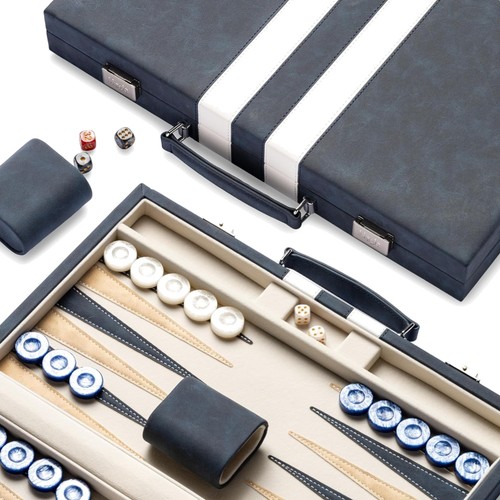 Backgammon set kunstleder - backgammon,