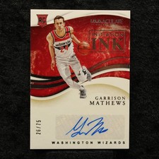 Panini Immaculate 2019-20 Garrison Mathews /75 Initiation Ink Auto INI-GMT