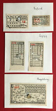 5 alte Fahrscheine auf Papier geklebt ERFURT LEIPZIG Strassenbahn ( F19658