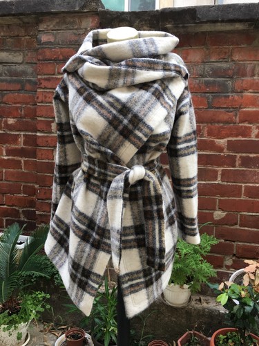 Woll wickel mantel strickjacke - woll,