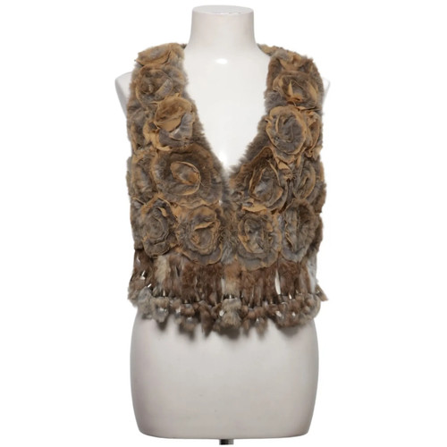 Cream fellweste damen - fellweste,,
