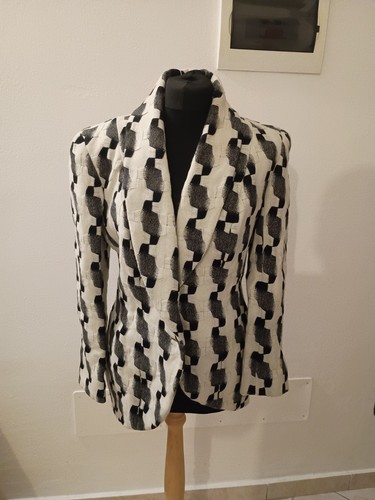 Schwarzweißer wollblazer john - wollblazer,