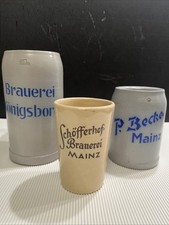 Brauereikrug  Königsborn 0,8l; P.Becker Mainz0,5l,Notbecher Schöfferhof Mainz
