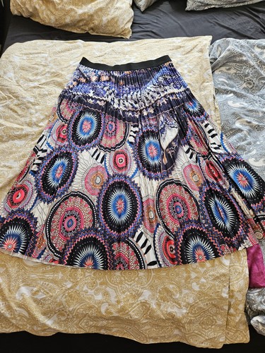 Plissee rock maxi bunt - maxi,