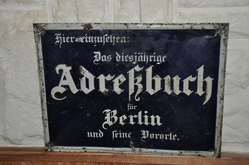 Altes blechschild - blechschild, um