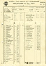 Einstelldaten Datenblatt Ford