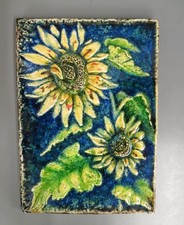 Fliese SONNENBLUME  Kachel Wandfliese KARLSRUHER MAJOLIKA 7393