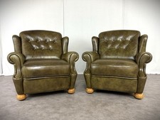 Chesterfield Ledersessel Vintage Paar Sessel Country House Design Ohrensessel