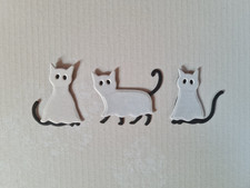 6 x Halloween Katze Stanzteile