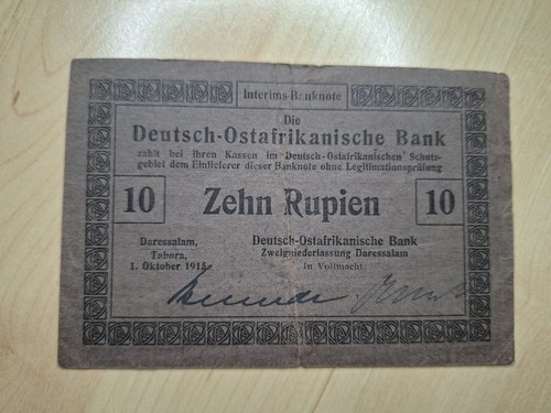 Rupien deutsch ostafrika - 10,