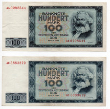 Banknote DDR 100 Mark 1964