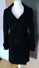 HALLHUBER Basic Wollmantel mit Kaschmir Gr. 38 Schwarz  Top Zustand !!!