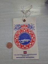 DDR DSR MS Völkerfreundschaft Gepäckanhänger Blanco, Seereederei Deutfracht 