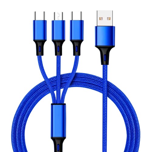 Multi usb ladekabel 3 - 1,2m, in