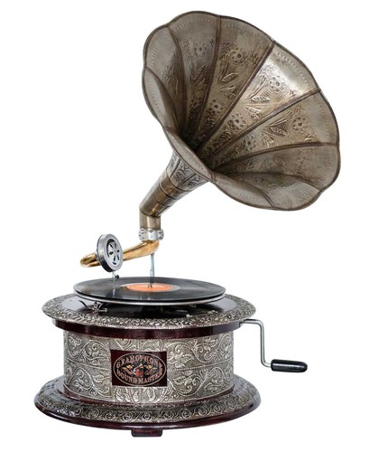Nostalgie grammophon rund - nostalgie,